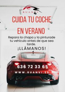 cuidar tu coche en verano www.ruanvi.es taller de chapa y pintura en san vicente del raspeig